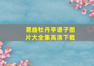 昆曲牡丹亭谱子图片大全集高清下载