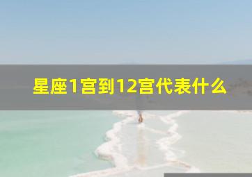 星座1宫到12宫代表什么