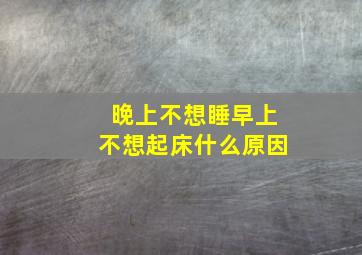 晚上不想睡早上不想起床什么原因