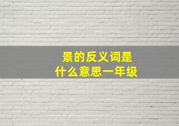 景的反义词是什么意思一年级