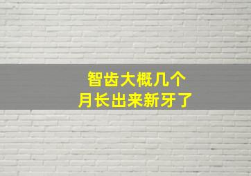 智齿大概几个月长出来新牙了