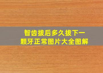 智齿拔后多久拔下一颗牙正常图片大全图解