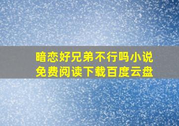 暗恋好兄弟不行吗小说免费阅读下载百度云盘