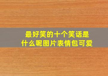 最好笑的十个笑话是什么呢图片表情包可爱