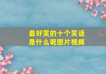 最好笑的十个笑话是什么呢图片视频