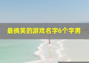 最搞笑的游戏名字6个字男