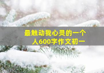 最触动我心灵的一个人600字作文初一