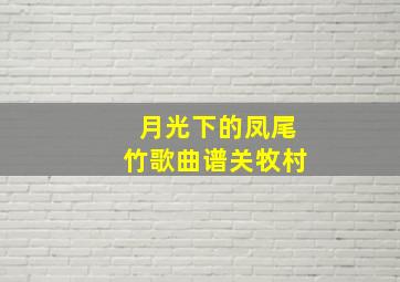 月光下的凤尾竹歌曲谱关牧村