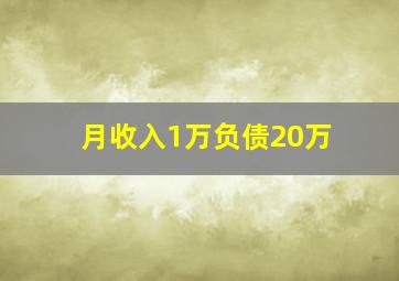 月收入1万负债20万