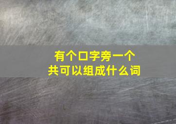 有个口字旁一个共可以组成什么词