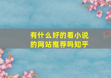 有什么好的看小说的网站推荐吗知乎