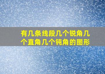 有几条线段几个锐角几个直角几个钝角的图形