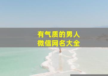 有气质的男人微信网名大全