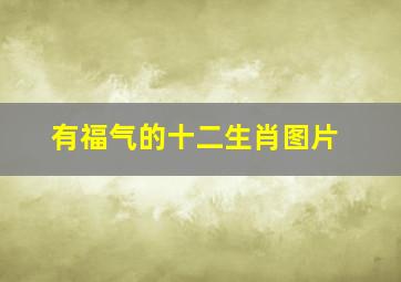 有福气的十二生肖图片