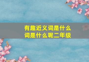 有趣近义词是什么词是什么呢二年级