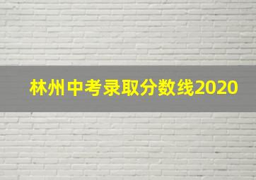 林州中考录取分数线2020