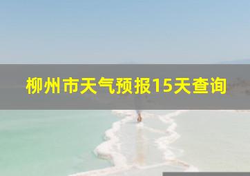 柳州市天气预报15天查询