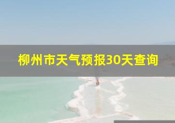 柳州市天气预报30天查询