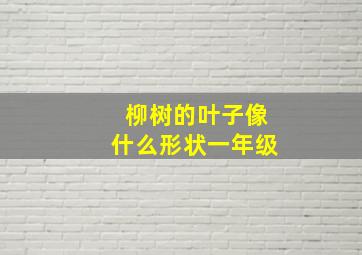 柳树的叶子像什么形状一年级