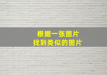 根据一张图片找到类似的图片