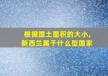 根据国土面积的大小,新西兰属于什么型国家