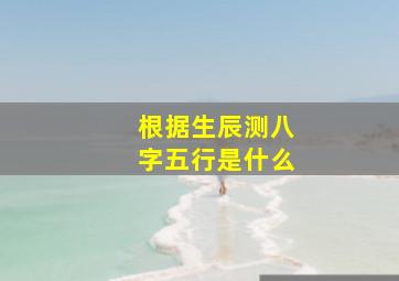 根据生辰测八字五行是什么