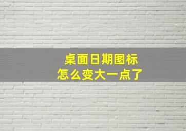 桌面日期图标怎么变大一点了