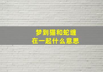 梦到猫和蛇缠在一起什么意思