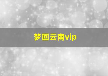 梦回云南vip