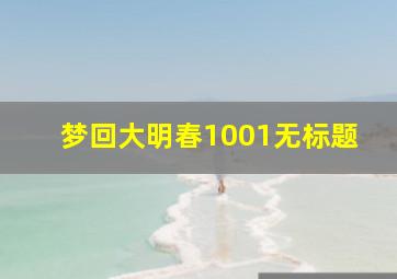 梦回大明春1001无标题