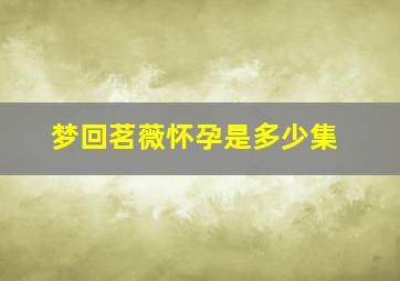 梦回茗薇怀孕是多少集