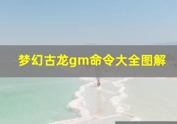 梦幻古龙gm命令大全图解