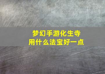 梦幻手游化生寺用什么法宝好一点