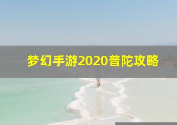 梦幻手游2020普陀攻略