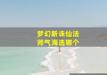 梦幻新诛仙法师气海选哪个