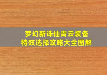 梦幻新诛仙青云装备特效选择攻略大全图解