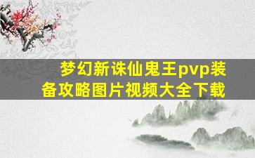 梦幻新诛仙鬼王pvp装备攻略图片视频大全下载