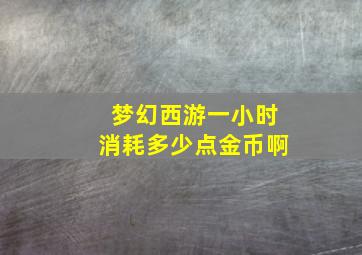 梦幻西游一小时消耗多少点金币啊