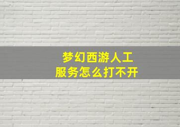 梦幻西游人工服务怎么打不开