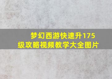 梦幻西游快速升175级攻略视频教学大全图片