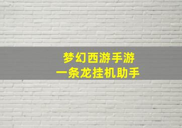 梦幻西游手游一条龙挂机助手