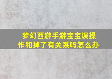 梦幻西游手游宝宝误操作和掉了有关系吗怎么办