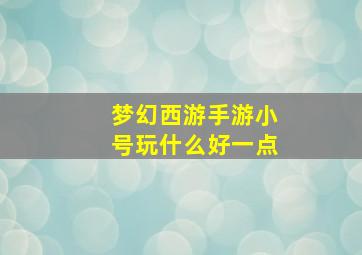 梦幻西游手游小号玩什么好一点