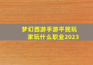 梦幻西游手游平民玩家玩什么职业2023