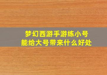 梦幻西游手游练小号能给大号带来什么好处