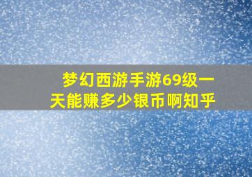 梦幻西游手游69级一天能赚多少银币啊知乎