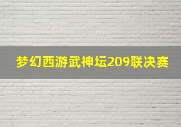 梦幻西游武神坛209联决赛