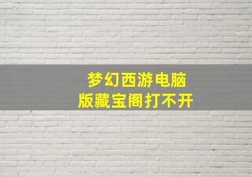 梦幻西游电脑版藏宝阁打不开