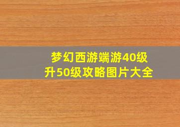 梦幻西游端游40级升50级攻略图片大全