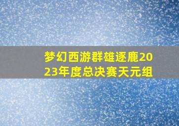 梦幻西游群雄逐鹿2023年度总决赛天元组